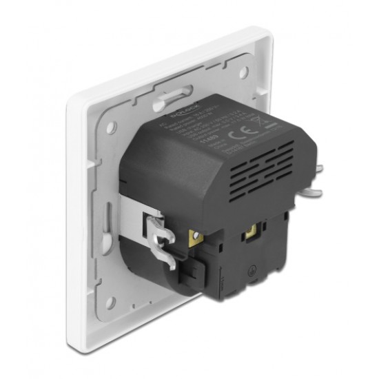 DELOCK πρίζα τοίχου 11489 με θύρες φόρτισης USB & USB Type-C 3.4A, λευκή