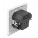 DELOCK πρίζα τοίχου 11489 με θύρες φόρτισης USB & USB Type-C 3.4A, λευκή