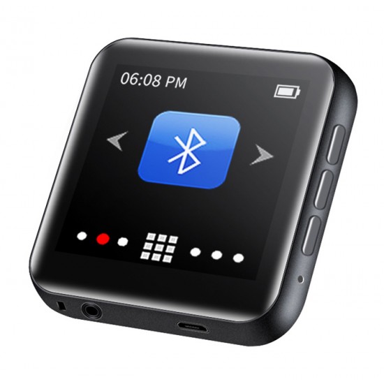 RUIZU MP3 player M4 με ηχείο, 1.8", 16GB, Bluetooth, ελληνικό μενού, μαύρο