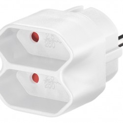 GOOBAY αντάπτορας ρεύματος 51000, 2x Euro, 230V 2.5A, λευκός