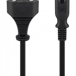 GOOBAY καλώδιο τροφοδοσίας Euro 95039, 2x 0.75mm², 5m, μαύρο