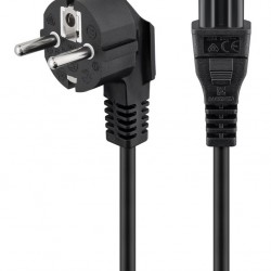 GOOBAY καλώδιο τροφοδοσίας 44877, γωνιακό, 0.75mm², 3m, μαύρο