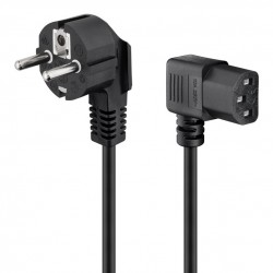 GOOBAY καλώδιο τροφοδοσίας 96032, γωνιακό, 1mm², 3m, μαύρο