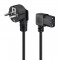 GOOBAY καλώδιο τροφοδοσίας 96032, γωνιακό, 1mm², 3m, μαύρο