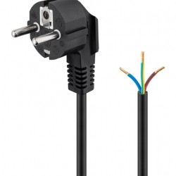 GOOBAY καλώδιο τροφοδοσίας 96034, γωνιακό, 1mm², 5m, μαύρο