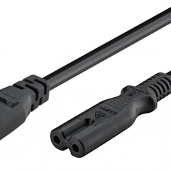 GOOBAY καλώδιο προέκτασης τροφοδοσίας 97201, 2x 0.75mm², 2m, μαύρο