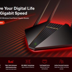 MERCUSYS wireless Gigabit router MR30G, Wi-Fi 1200Mbps AC1200, Ver. 1.0