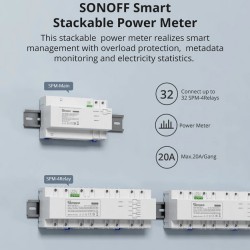 SONOFF smart μονάδα 4x ρελέ SPM-4RELAY, για μονάδα παρακολούθησης ισχύος