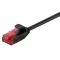 GOOBAY καλώδιο δικτύου 93713, CAT 6 U/UTP, slim, copper, 0.5m, μαύρο