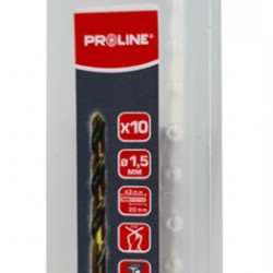 PROLINE σετ τρυπάνια για σίδηρο HSS 79015, 1.5mm, DIN 338, 10τμχ