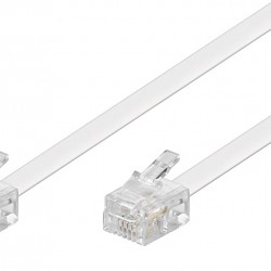 GOOBAY καλώδιο τηλεφώνου 93065, RJ11 6P4C, CCA, 15m, λευκό