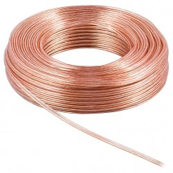 POWERTECH καλώδιο ήχου 2x 0.75mm² CAB-SP013, CCA, 10m, διάφανο