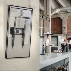 BRATECK επιτοίχια βάση τηλεόρασης LP42-64AT, 37-75", έως 75kg, οριζόντια