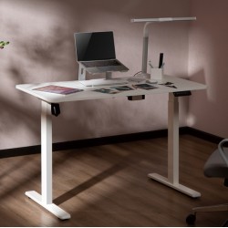 BRATECK ηλεκτρικό γραφείο S08-22D-B, ρυθμιζόμενο ύψος, 120x60cm, λευκό