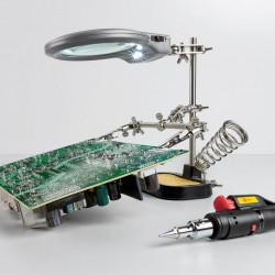 GOOBAY μεγεθυντικός φακός 51226 με clips συγκράτησης, 2x, LED φωτισμός