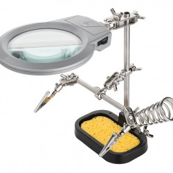 GOOBAY μεγεθυντικός φακός 51226 με clips συγκράτησης, 2x, LED φωτισμός