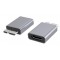 POWERTECH αντάπτορας USB 3.0 Micro B σε USB-C PTH-067, 5Gbps, γκρι
