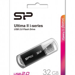 SILICON POWER USB Flash Drive Ultima II-I, 32GB, USB 2.0, μαύρο