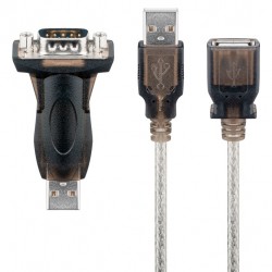 GOOBAY αντάπτορας/καλώδιο USB σε RS-232 93128, 1 Mbit/s, 1.5m, διάφανο