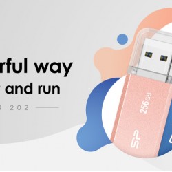 SILICON POWER USB Flash Drive Helios 202, 128GB, USB 3.2, μπλε