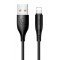 USAMS καλώδιο Lightning σε USB US-SJ266, 2A, 1m, μαύρο