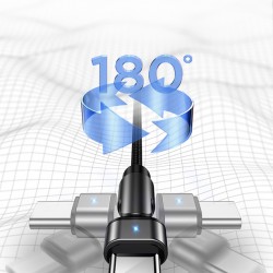 USAMS καλώδιο USB-C σε USB SJ477, περιστρεφόμενο βύσμα, 2A, 1m, πράσινο