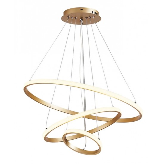 POWERTECH LED φωτιστικό οροφής HLL-0078, 44W, 4000K, 60x60cm, χρυσό