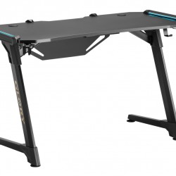 BRATECK gaming γραφείο Glory GMD04-1S, 1200x600mm, RGB, μαύρο