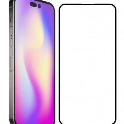 POWERTECH tempered glass 5D TGC-0571, iPhone 14 Pro, full glue, μαύρο