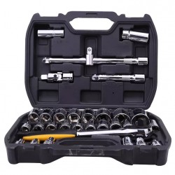 DELI σετ καστάνια με καρυδάκια DL1032, με θήκη, 1/2", Cr-V, 32τμχ