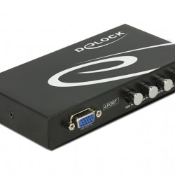 DELOCK VGA switch 87635, 4 σε 1, 1080p, bidirectional, μαύρο