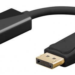 GOOBAY καλώδιο DisplayPort σε HDMI 67881, 4K/30Hz, 0.1m, μαύρο