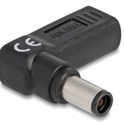 DELOCK αντάπτορας τροφοδοσίας 60008, USB-C σε Dell 7.4x5mm, 90°, μαύρος