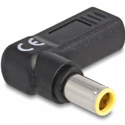 DELOCK αντάπτορας τροφοδοσίας 60012, USB-C σε IBM 7.9x5.5mm, 90°, μαύρος