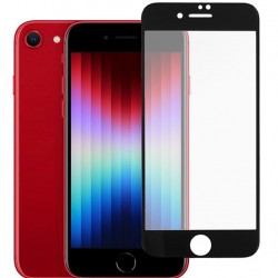 POWERTECH tempered glass 5D TGC-0584, full glue, iPhone SE 2022, μαύρο