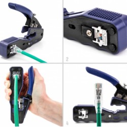 DELOCK πρέσα ακροδεκτών 90577 για καλώδια δικτύου RJ45/8P, με 2 λεπίδες