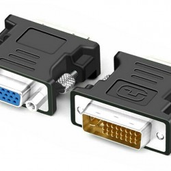 POWERTECH αντάπτορας VGA θηλυκό σε DVI 24+5 αρσενικό CAB-G035, μαύρος