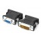 POWERTECH αντάπτορας VGA θηλυκό σε DVI 24+5 αρσενικό CAB-G035, μαύρος