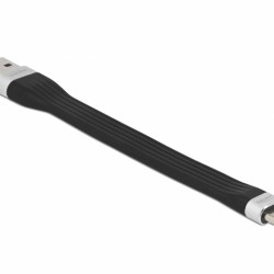 DELOCK καλώδιο USB 3.2 σε USB-C 85771, 3A, 5Gbps, FPC, 13.5cm, μαύρο