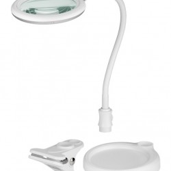 GOOBAY μεγεθυντικός φακός 60359 με κλιπ & βάση, LED, 3 διόπτρες, λευκός