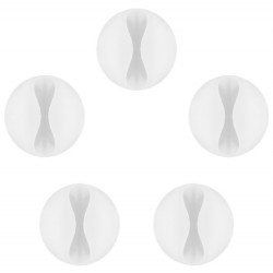 GOOBAY οργανωτές καλωδίων σιλικόνης 95183, 1 θέση, Φ7.8mm, λευκό, 5τμχ