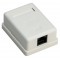 GOOBAY επιτοίχια πρίζα δικτύου 77632, 1 θύρα RJ45, CAT 6 UTP, λευκή