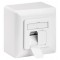 GOOBAY επιτοίχια πρίζα CAT 6 68244, 2x RJ45, 80x80mm, λευκή