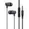 USAMS earphones με μικρόφωνο EP-42, 3.5mm σύνδεση, Φ10mm, 1.2m, μαύρα