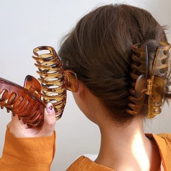 ROXXANI κλιπ μαλλιών RXN-0014, καφέ, 11cm, 2τμχ