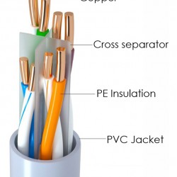 POWERTECH καλώδιο δικτύου CAB-N295, Cat 6 U/UTP, copper, 100m, γκρι