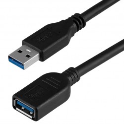 POWERTECH καλώδιο προέκτασης USB CAB-U123, 5Gbps, 1.5m, μαύρο