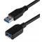 POWERTECH καλώδιο προέκτασης USB CAB-U123, 5Gbps, 1.5m, μαύρο