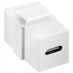 GOOBAY keystone module USB-C 3.2 Gen 2 61262, θηλυκό σε θηλυκό, λευκό