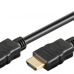 GOOBAY καλώδιο HDMI 2.0 61158 με Ethernet, 4K/60Hz, 18 Gbps, 1.5m, μαύρο